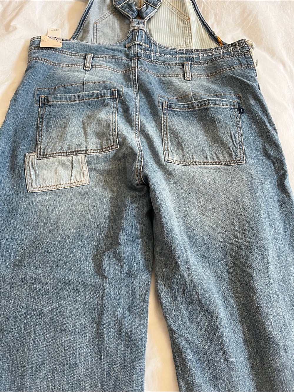 NWT Pilcro The Wanderer Denim Utility Overalls plus size 32 - Picture 11 of 16